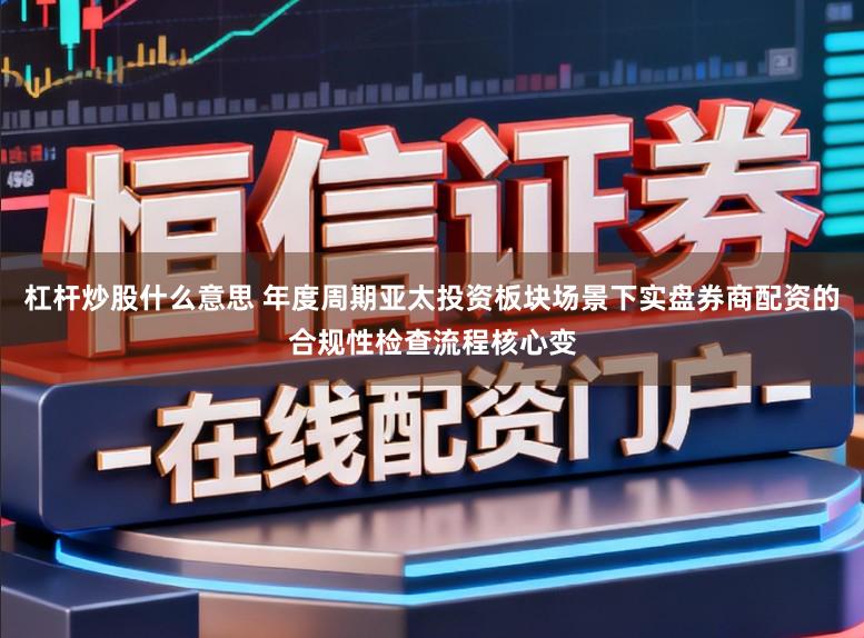 杠杆炒股什么意思 年度周期亚太投资板块场景下实盘券商配资的合规性检查流程核心变